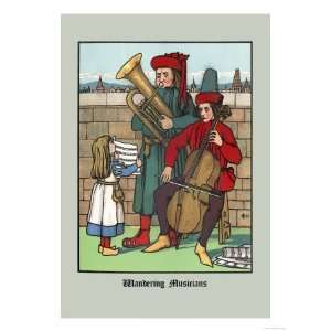 Wandering Musicians, c.1873 Giclee Poster Print by J.e. Rogers, 24x32