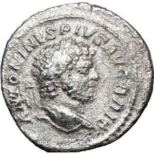 CARACALLA 213AD Silver Rare Ancient Roman Coin Rare Caracalla w spear 