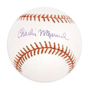 Charlie Manuel Autographed Baseball