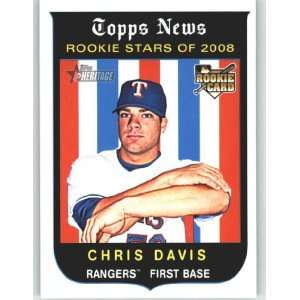  2008 Topps Heritage High Number #671 Chris Davis RC 