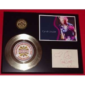 Cyndi Lauper 24kt Gold Record Signature Series LTD Edition Display 