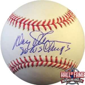 Davey Johnson Autographed/Hand Signed Official MLB Baseball with 86 WS 