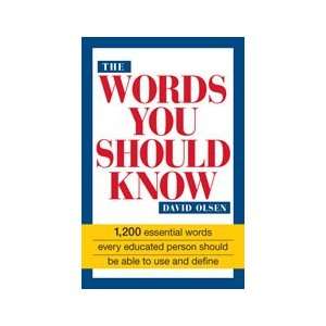  The Words You Should Know David Olsen Books