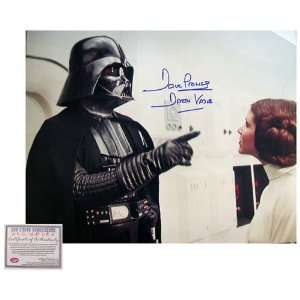 Dave Prowse Darth Vader Hand Signed   Star Wars with Princess Leia