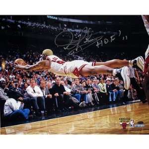 Dennis Rodman Autographed HOF 2011 Chicago Bulls Dive 