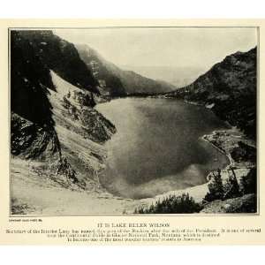  1914 Print Lake Ellen Wilson Landscape Glacier National 