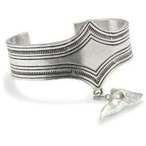  Low Luv by Erin Wasson Silver Plated Sharks Tooth Cuff 