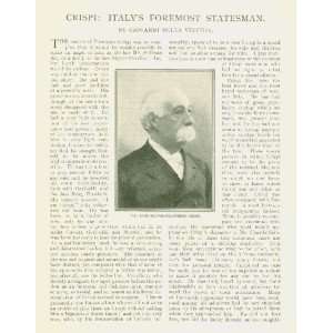  1901 italian Leader Francesco Crispi 