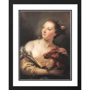 Tiepolo, Giovanni Battista 28x36 Framed and Double Matted Woman with a 
