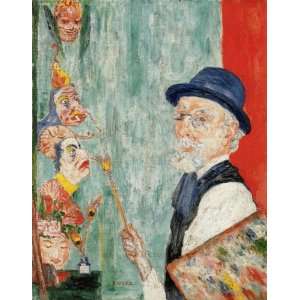  FRAMED oil paintings   James Ensor   24 x 30 inches   Self 