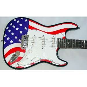 Jamie Cullum Autographed Signed USA Flag Guitar & Proof