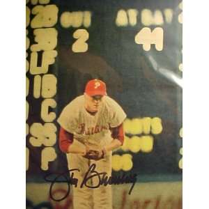 Jim Bunning Philadelphia Phillies Autographed 11 x 14 Professionally 