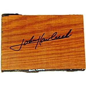 John Havlicek Autographed 4x4 Boston Garden Floor Piece