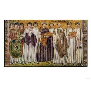 Justinian and His Ministers with Maximian, Bishop of Ravenna Premium 