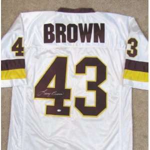 Larry Brown Autographed Throwback Custom Jersey   Washington Redskins