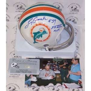 Larry Csonka Autographed Mini Helmet   2 Bar   Autographed NFL Mini 
