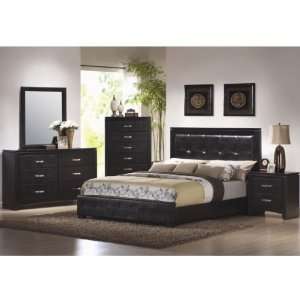  Dylan 6 Pc Faux Leather Bedroom Set by Coaster Fine 