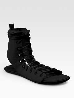 Ann Demeulemeester   Lace Up Flat Boots    