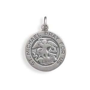   MMA 73622 St.Michael Sterling Silver Charm, 20 Steel Chains, Jewelry