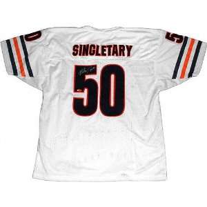 Mike Singletary Chicago Bears Autographed Road White Jersey