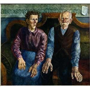 Hand Made Oil Reproduction   Otto Dix   32 x 30 inches   Parents of 