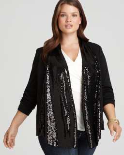 Calvin Klein Plus Size Sequin Front Scarf Jacket   Coats, Jackets 