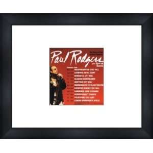 PAUL RODGERS UK Tour 2001   Custom Framed Original Concert Ad   Framed 