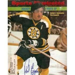 Phil Esposito autographed Sports Illustrated Magazine (Boston Bruins)