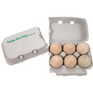 Good Wood Eggs, Six in a Recyclable Carton (childs play food) by 