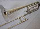 New silver nickel bass trombone horn with case F/B TONE