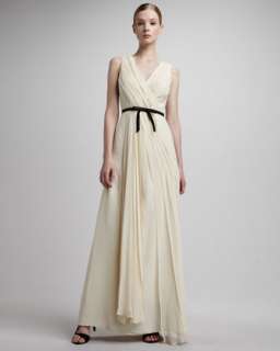 Ruffled Silk Gown  