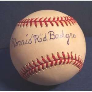  Morris Red Badgro Autographed Baseball