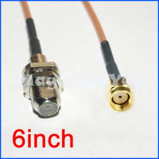 female nut bulkhead to RP SMA male RF pigtail cable  