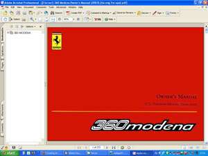 their car ferrari 360 modena workshop manual usuario user manual