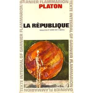  La Republique Robert [Introduction] Platon; Baccou Books