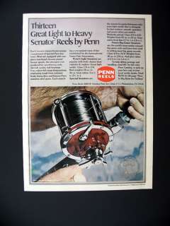 Penn Reels 13 Senator Fishing Reel Models 1978 print Ad  