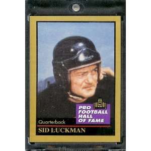  1991 ENOR Sid Luckman Football Hall of Fame Card #89 