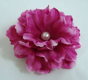 Purple Peony flower Hair Clip/Pin brooch  