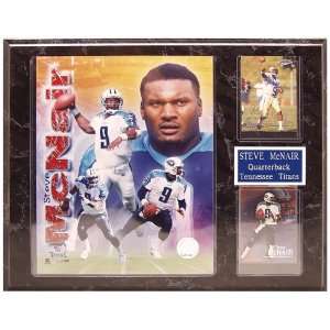  NFL Titans Steve Mcnair # 9. 12 by 15 Two Card Plaque 