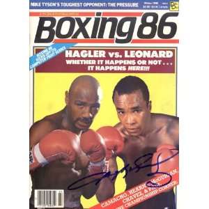 Sugar Ray Leonard Autographed Boxing 86 Winter 1986