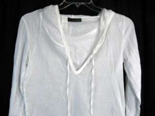 Lablanca hooded swimsuit coverup dress, style U31494C8, White, Size 