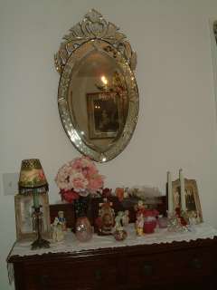 Simple Elegant Oval VENETIAN Glass Mirror~Vanity~Mantle  