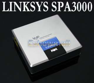 UNLOCKED NEW LINKSYS SPA3000 SIP VOIP ANALOG TELEPHONE ADAPTER FXS FXO 