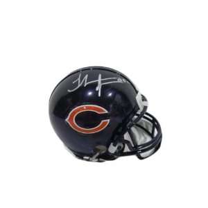  Thomas Jones Autographed Chicago Bears Mini Helmet w 