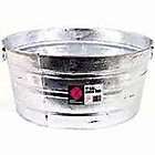 LOT OF 3 GALVANIZED ROUND WASH TUBS 8 GALLON SIZE NEW
