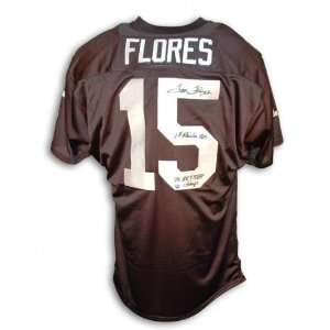 Tom Flores Autographed/Hand Signed Custom Throwback Jersey Inscribed 