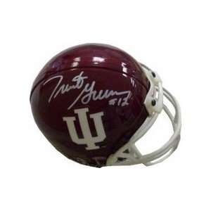 Trent Green Autographed Indiana Hoosiers Replica Mini Football Helmet