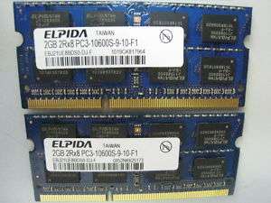 ELPIDA 4GB 2x 2GB PC3 1066 DDR3 1333MHz HP598856 001  