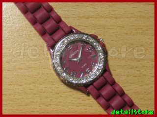 PLUM VIOLET GENEVA SILICONE JELLY RUBBER WATCH SMALL  