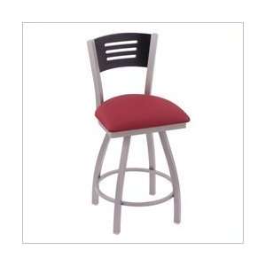 Anodized Nickel Holland Bar Stool Co. Voltaire 25 High Upholstered 